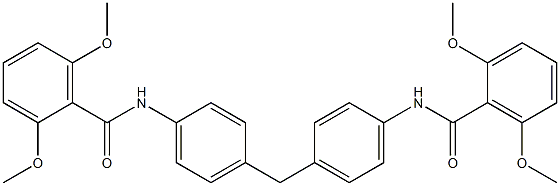 N-[4-[[4-[(2,6-dimethoxybenzoyl)amino]phenyl]methyl]phenyl]-2,6-dimethoxybenzamide,,结构式