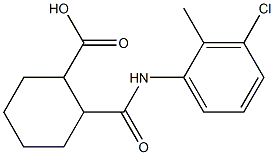 2-[(3-chloro-2-methylphenyl)carbamoyl]cyclohexane-1-carboxylic acid Structure