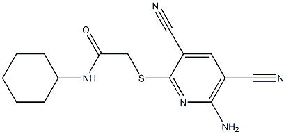 2-(6-amino-3,5-dicyanopyridin-2-yl)sulfanyl-N-cyclohexylacetamide