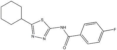 N-(5-cyclohexyl-1,3,4-thiadiazol-2-yl)-4-fluorobenzamide Struktur