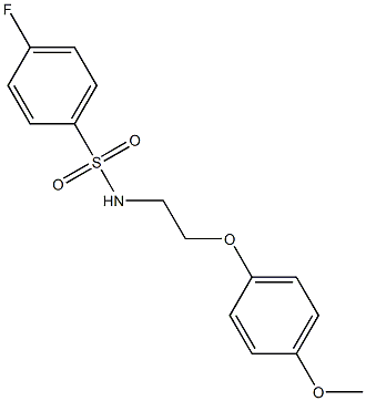 4-fluoro-N-[2-(4-methoxyphenoxy)ethyl]benzenesulfonamide Structure