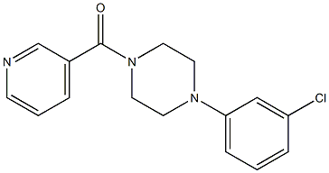[4-(3-chlorophenyl)piperazin-1-yl]-pyridin-3-ylmethanone Structure
