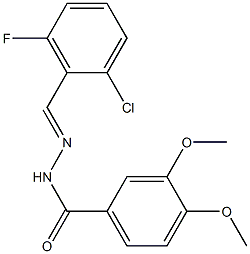 N-[(E)-(2-chloro-6-fluorophenyl)methylideneamino]-3,4-dimethoxybenzamide|
