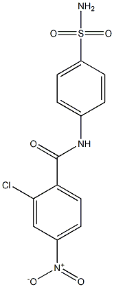 2-chloro-4-nitro-N-(4-sulfamoylphenyl)benzamide,,结构式