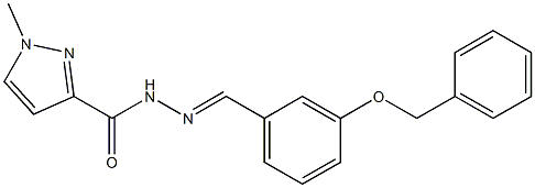 1-methyl-N-[(E)-(3-phenylmethoxyphenyl)methylideneamino]pyrazole-3-carboxamide Structure