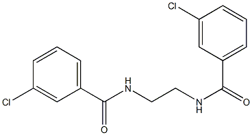 3-chloro-N-[2-[(3-chlorobenzoyl)amino]ethyl]benzamide,,结构式