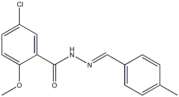 5-chloro-2-methoxy-N-[(E)-(4-methylphenyl)methylideneamino]benzamide