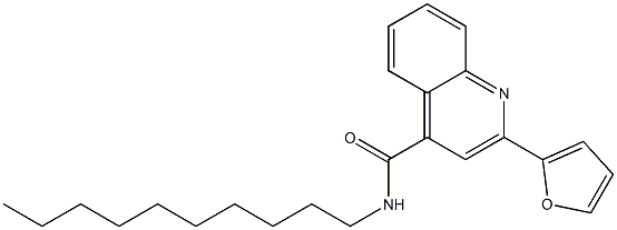 N-decyl-2-(furan-2-yl)quinoline-4-carboxamide,,结构式