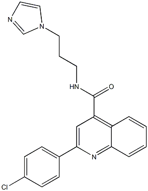 2-(4-chlorophenyl)-N-(3-imidazol-1-ylpropyl)quinoline-4-carboxamide