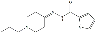 N-[(1-propylpiperidin-4-ylidene)amino]thiophene-2-carboxamide,,结构式
