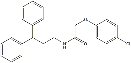 2-(4-chlorophenoxy)-N-(3,3-diphenylpropyl)acetamide,,结构式