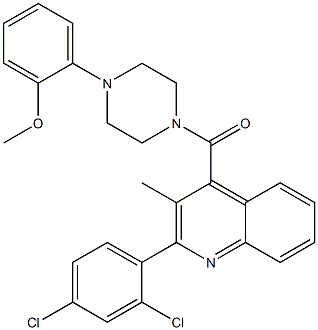[2-(2,4-dichlorophenyl)-3-methylquinolin-4-yl]-[4-(2-methoxyphenyl)piperazin-1-yl]methanone