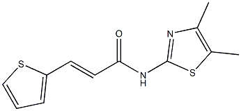 (E)-N-(4,5-dimethyl-1,3-thiazol-2-yl)-3-thiophen-2-ylprop-2-enamide Struktur