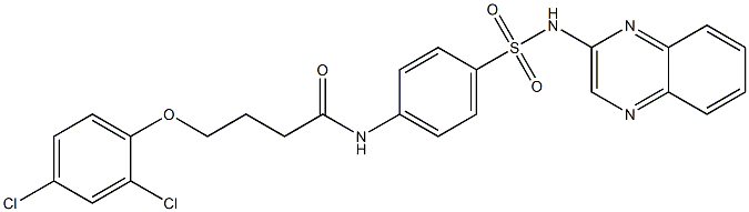 4-(2,4-dichlorophenoxy)-N-[4-(quinoxalin-2-ylsulfamoyl)phenyl]butanamide