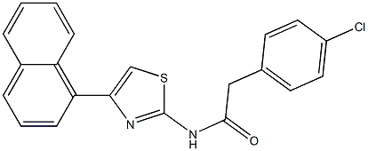 2-(4-chlorophenyl)-N-(4-naphthalen-1-yl-1,3-thiazol-2-yl)acetamide