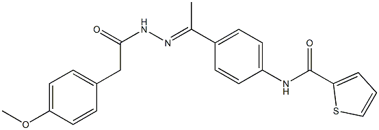 N-[4-[(E)-N-[[2-(4-methoxyphenyl)acetyl]amino]-C-methylcarbonimidoyl]phenyl]thiophene-2-carboxamide