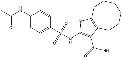 2-[(4-acetamidophenyl)sulfonylamino]-4,5,6,7,8,9-hexahydrocycloocta[b]thiophene-3-carboxamide