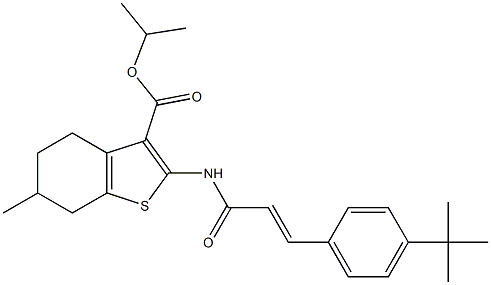  propan-2-yl 2-[[(E)-3-(4-tert-butylphenyl)prop-2-enoyl]amino]-6-methyl-4,5,6,7-tetrahydro-1-benzothiophene-3-carboxylate