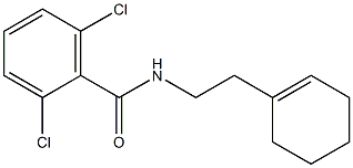 2,6-dichloro-N-[2-(cyclohexen-1-yl)ethyl]benzamide,,结构式