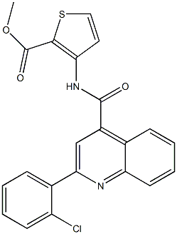 methyl 3-[[2-(2-chlorophenyl)quinoline-4-carbonyl]amino]thiophene-2-carboxylate Structure