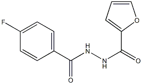 N'-(4-fluorobenzoyl)furan-2-carbohydrazide,,结构式