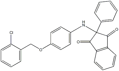  2-[4-[(2-chlorophenyl)methoxy]anilino]-2-phenylindene-1,3-dione