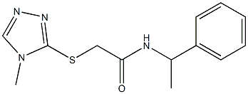 2-[(4-methyl-1,2,4-triazol-3-yl)sulfanyl]-N-(1-phenylethyl)acetamide Structure