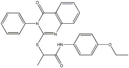 N-(4-ethoxyphenyl)-2-(4-oxo-3-phenylquinazolin-2-yl)sulfanylpropanamide Structure