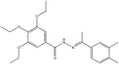 N-[(E)-1-(3,4-dimethylphenyl)ethylideneamino]-3,4,5-triethoxybenzamide Structure