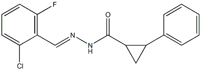 N-[(E)-(2-chloro-6-fluorophenyl)methylideneamino]-2-phenylcyclopropane-1-carboxamide