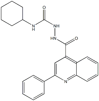 1-cyclohexyl-3-[(2-phenylquinoline-4-carbonyl)amino]urea,,结构式
