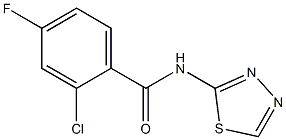 2-chloro-4-fluoro-N-(1,3,4-thiadiazol-2-yl)benzamide Struktur
