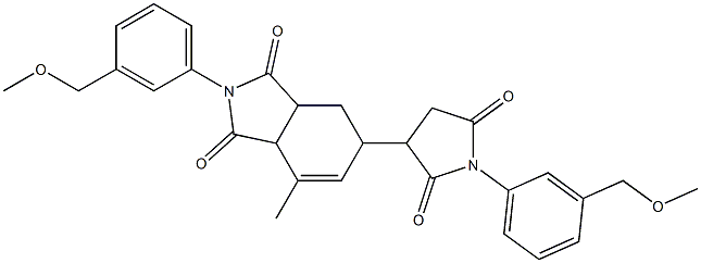 2-[3-(methoxymethyl)phenyl]-5-[1-[3-(methoxymethyl)phenyl]-2,5-dioxopyrrolidin-3-yl]-7-methyl-3a,4,5,7a-tetrahydroisoindole-1,3-dione