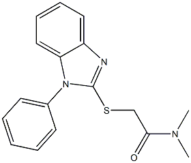  N,N-dimethyl-2-(1-phenylbenzimidazol-2-yl)sulfanylacetamide
