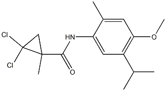  2,2-dichloro-N-(4-methoxy-2-methyl-5-propan-2-ylphenyl)-1-methylcyclopropane-1-carboxamide