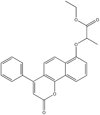 ethyl 2-(2-oxo-4-phenylbenzo[h]chromen-7-yl)oxypropanoate Structure