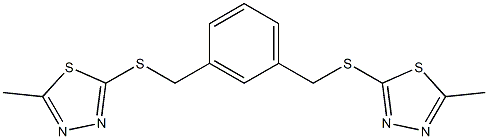  2-methyl-5-[[3-[(5-methyl-1,3,4-thiadiazol-2-yl)sulfanylmethyl]phenyl]methylsulfanyl]-1,3,4-thiadiazole