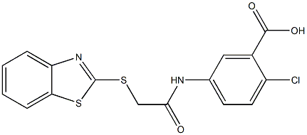 5-[[2-(1,3-benzothiazol-2-ylsulfanyl)acetyl]amino]-2-chlorobenzoic acid