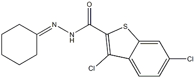 3,6-dichloro-N-(cyclohexylideneamino)-1-benzothiophene-2-carboxamide