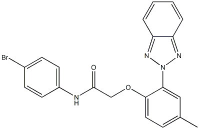 2-[2-(benzotriazol-2-yl)-4-methylphenoxy]-N-(4-bromophenyl)acetamide Structure