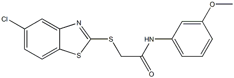 2-[(5-chloro-1,3-benzothiazol-2-yl)sulfanyl]-N-(3-methoxyphenyl)acetamide Struktur