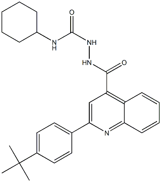1-[[2-(4-tert-butylphenyl)quinoline-4-carbonyl]amino]-3-cyclohexylurea,,结构式