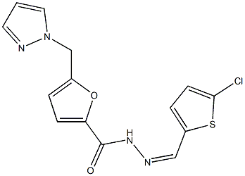 N-[(Z)-(5-chlorothiophen-2-yl)methylideneamino]-5-(pyrazol-1-ylmethyl)furan-2-carboxamide