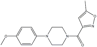 [4-(4-methoxyphenyl)piperazin-1-yl]-(5-methyl-1,2-oxazol-3-yl)methanone Struktur