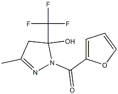furan-2-yl-[5-hydroxy-3-methyl-5-(trifluoromethyl)-4H-pyrazol-1-yl]methanone Structure
