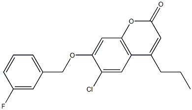 6-chloro-7-[(3-fluorophenyl)methoxy]-4-propylchromen-2-one