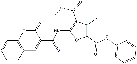 methyl 4-methyl-2-[(2-oxochromene-3-carbonyl)amino]-5-(phenylcarbamoyl)thiophene-3-carboxylate