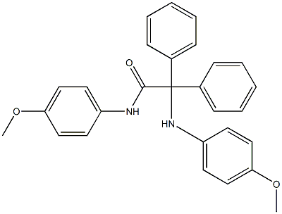 2-(4-methoxyanilino)-N-(4-methoxyphenyl)-2,2-diphenylacetamide,,结构式