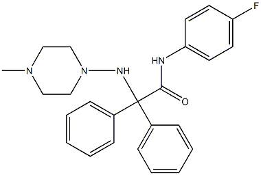 N-(4-fluorophenyl)-2-[(4-methylpiperazin-1-yl)amino]-2,2-diphenylacetamide Structure