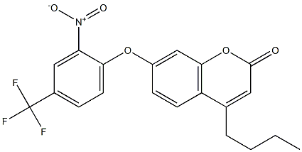 4-butyl-7-[2-nitro-4-(trifluoromethyl)phenoxy]chromen-2-one